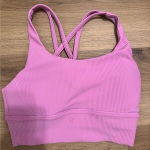 lululemon athletica Pink Ribbed Sports Bra